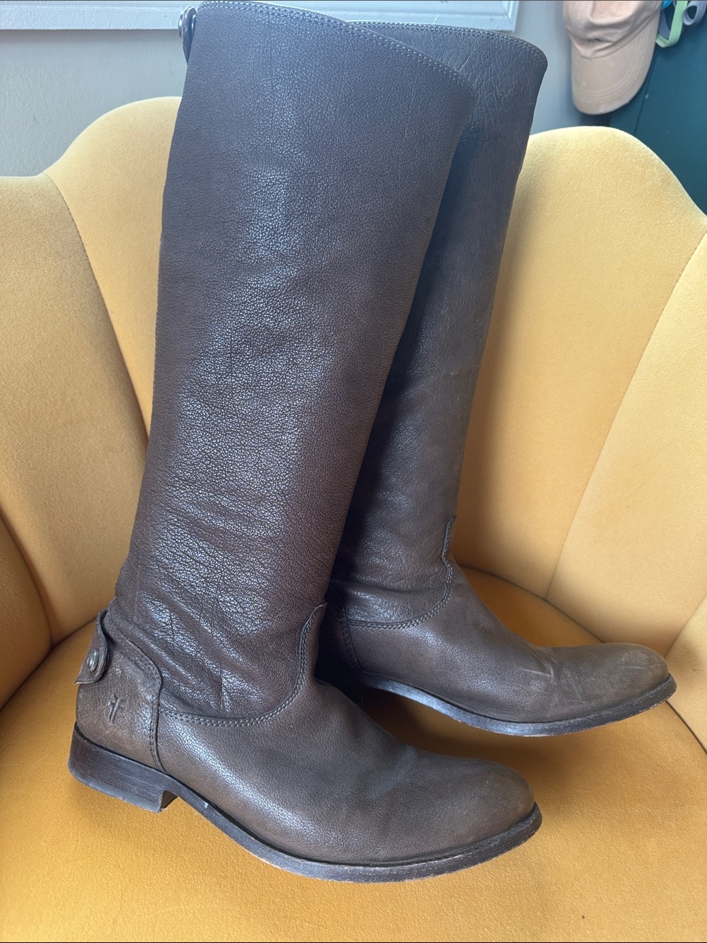 Frye Brown Tall Leather Riding Boots